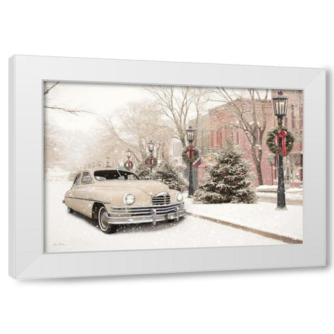 Retro Packard in Wellsboro   White Modern Wood Framed Art Print by Deiter, Lori