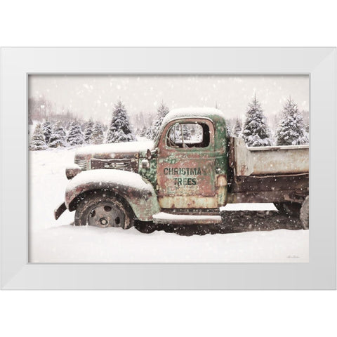 Christmas Tree Delivery White Modern Wood Framed Art Print by Deiter, Lori