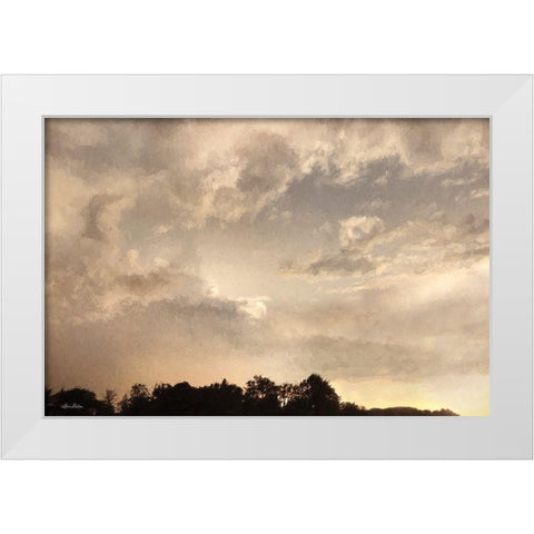 Bayside Sunset II White Modern Wood Framed Art Print by Deiter, Lori