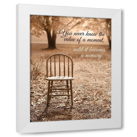 Value of a Moment White Modern Wood Framed Art Print by Deiter, Lori