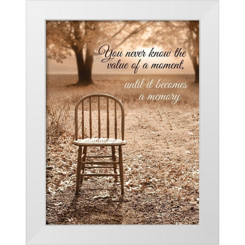 Value of a Moment White Modern Wood Framed Art Print by Deiter, Lori