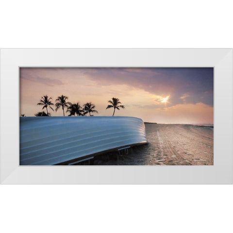 Beach Please White Modern Wood Framed Art Print by Deiter, Lori