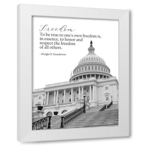 Freedom White Modern Wood Framed Art Print by Deiter, Lori