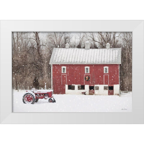 Lickdale Farm in Winter White Modern Wood Framed Art Print by Deiter, Lori