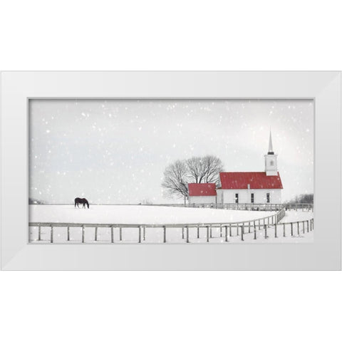 The Old Meetinghouse White Modern Wood Framed Art Print by Deiter, Lori