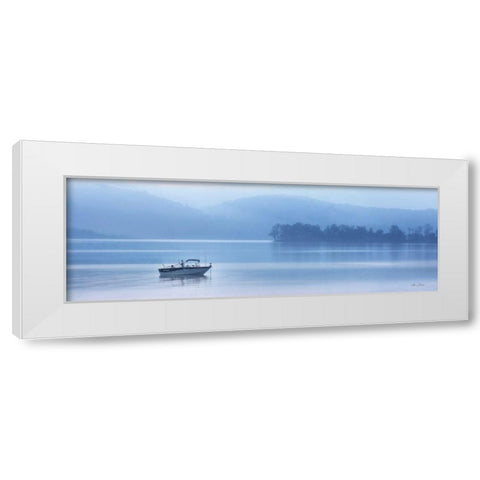 Raystown Fisherman White Modern Wood Framed Art Print by Deiter, Lori