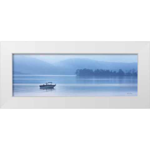 Raystown Fisherman White Modern Wood Framed Art Print by Deiter, Lori