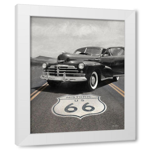 Historic Route 66 White Modern Wood Framed Art Print by Deiter, Lori