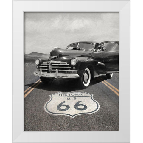 Historic Route 66 White Modern Wood Framed Art Print by Deiter, Lori