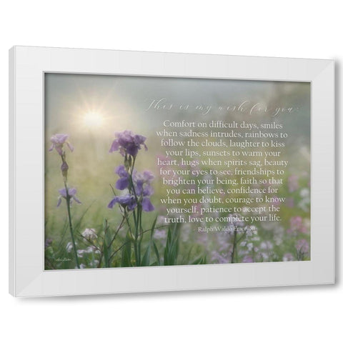 My Wish for You - Floral White Modern Wood Framed Art Print by Deiter, Lori