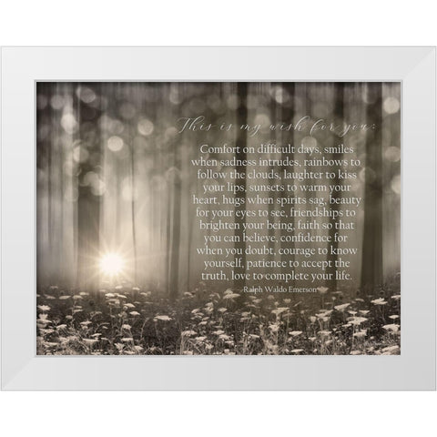 My Wish for You - Trees White Modern Wood Framed Art Print by Deiter, Lori