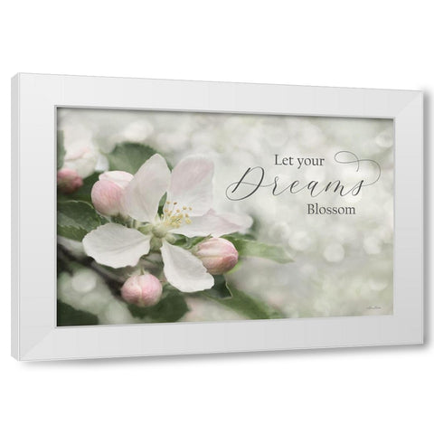 Let Your Dreams Blossom White Modern Wood Framed Art Print by Deiter, Lori