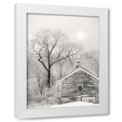 Deserted Schoolhouse White Modern Wood Framed Art Print by Deiter, Lori