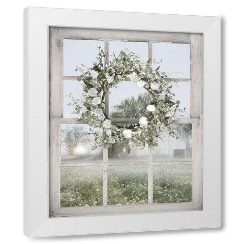 Spring Farm View White Modern Wood Framed Art Print by Deiter, Lori