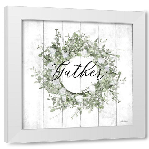 Gather Wreath White Modern Wood Framed Art Print by Deiter, Lori