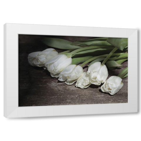 Gathered Tulips White Modern Wood Framed Art Print by Deiter, Lori