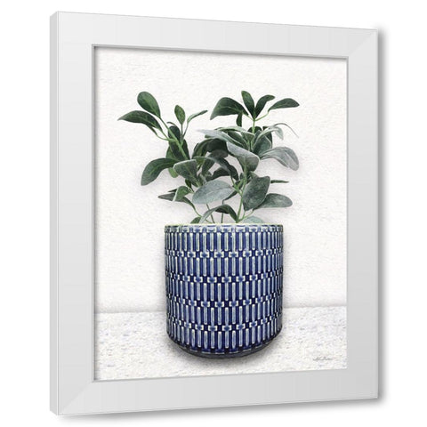 Cool Blue White Modern Wood Framed Art Print by Deiter, Lori