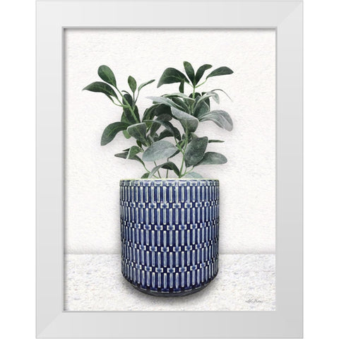 Cool Blue White Modern Wood Framed Art Print by Deiter, Lori