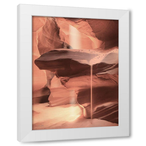 Sandfall at Antelope Canyon White Modern Wood Framed Art Print by Deiter, Lori