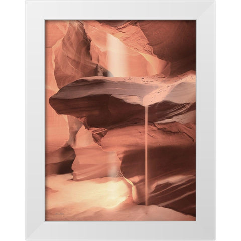 Sandfall at Antelope Canyon White Modern Wood Framed Art Print by Deiter, Lori