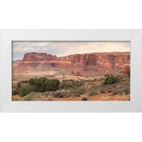 Dusty Desert V White Modern Wood Framed Art Print by Deiter, Lori
