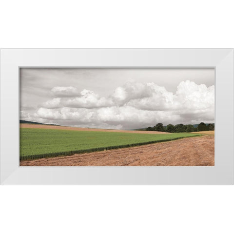 Country Storm Clouds White Modern Wood Framed Art Print by Deiter, Lori
