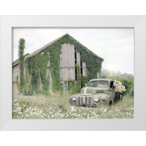 Overgrown White Modern Wood Framed Art Print by Deiter, Lori