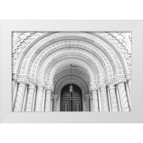 Masonic Entrance White Modern Wood Framed Art Print by Deiter, Lori