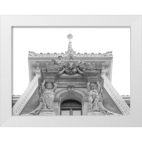 Philadelphia Architecture White Modern Wood Framed Art Print by Deiter, Lori