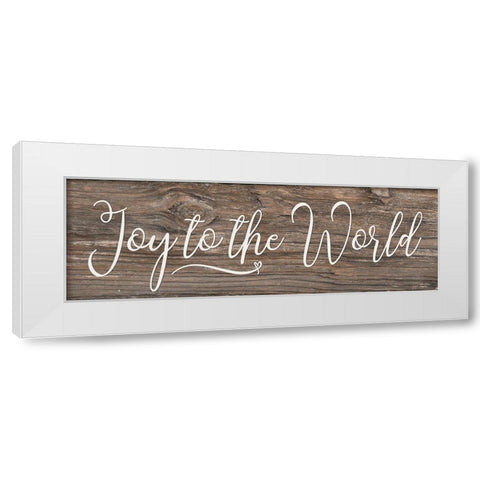 Joy to the World   White Modern Wood Framed Art Print by Deiter, Lori