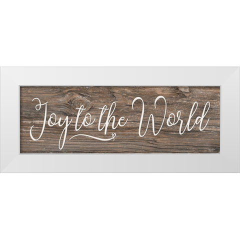 Joy to the World   White Modern Wood Framed Art Print by Deiter, Lori