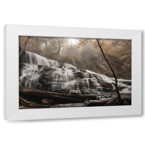 Mohawk Rays of Light White Modern Wood Framed Art Print by Deiter, Lori