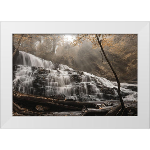 Mohawk Rays of Light White Modern Wood Framed Art Print by Deiter, Lori