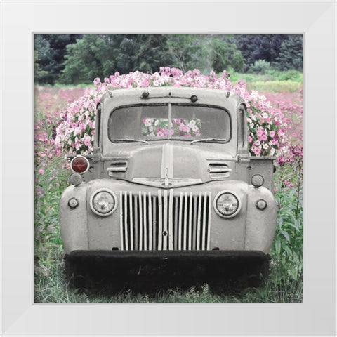 Flowers for Everyone White Modern Wood Framed Art Print by Deiter, Lori