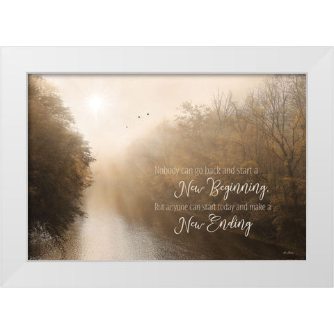 A New Ending White Modern Wood Framed Art Print by Deiter, Lori