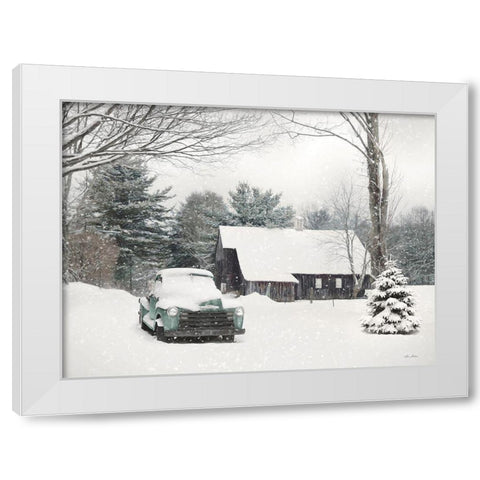 Winter on the Old Farm White Modern Wood Framed Art Print by Deiter, Lori