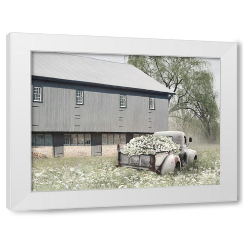 Barn Daze White Modern Wood Framed Art Print by Deiter, Lori