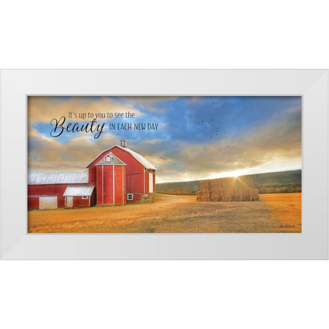 The Beauty in Each New Day White Modern Wood Framed Art Print by Deiter, Lori