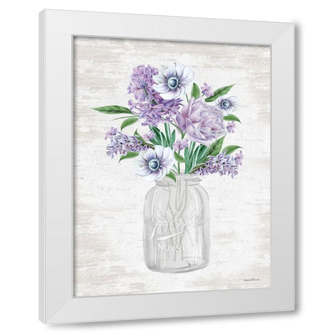 Floral Bouquet 2 White Modern Wood Framed Art Print by Lettered and Lined