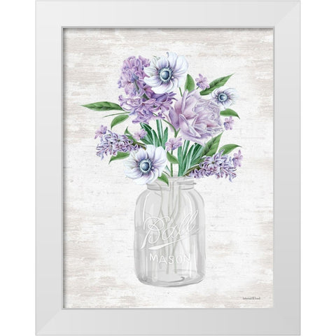 Floral Bouquet 2 White Modern Wood Framed Art Print by Lettered and Lined