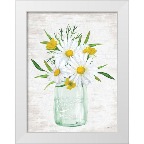 Floral Bouquet 3 White Modern Wood Framed Art Print by Lettered and Lined