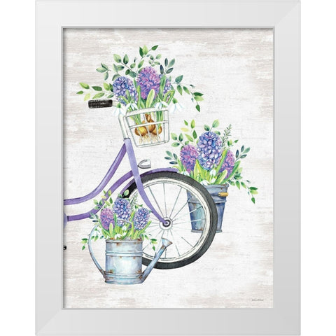 Hyacinth Harvest White Modern Wood Framed Art Print by Lettered and Lined
