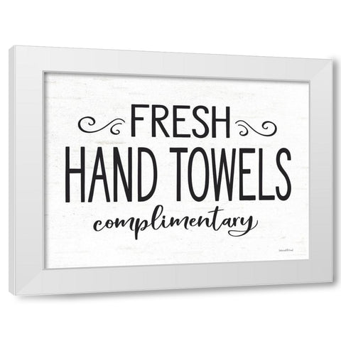 Fresh Hand Towels White Modern Wood Framed Art Print by Lettered and Lined