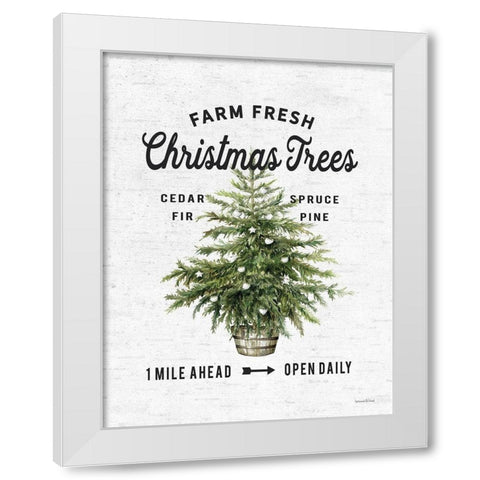 Farm Fresh Christmas Trees I White Modern Wood Framed Art Print by Lettered and Lined
