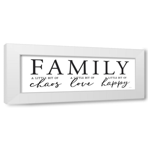 Family White Modern Wood Framed Art Print by Lettered and Lined