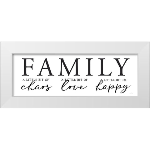 Family White Modern Wood Framed Art Print by Lettered and Lined