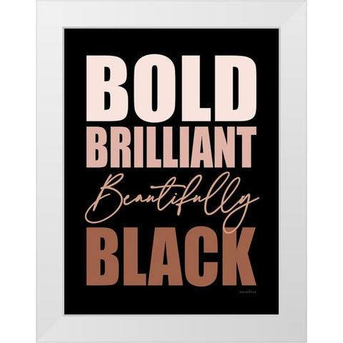 Beautifully Black White Modern Wood Framed Art Print by Lettered and Lined