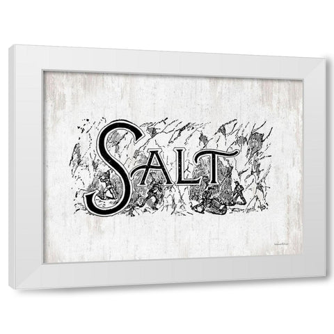 Salt White Modern Wood Framed Art Print by lettered And lined
