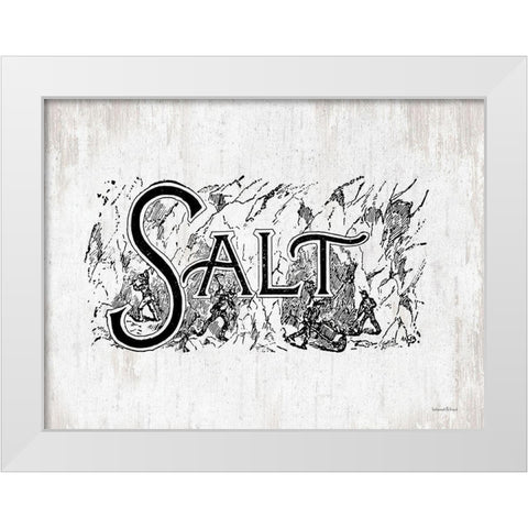 Salt White Modern Wood Framed Art Print by lettered And lined
