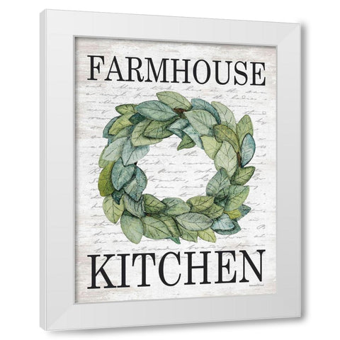 Farmhouse Kitchen White Modern Wood Framed Art Print by lettered And lined